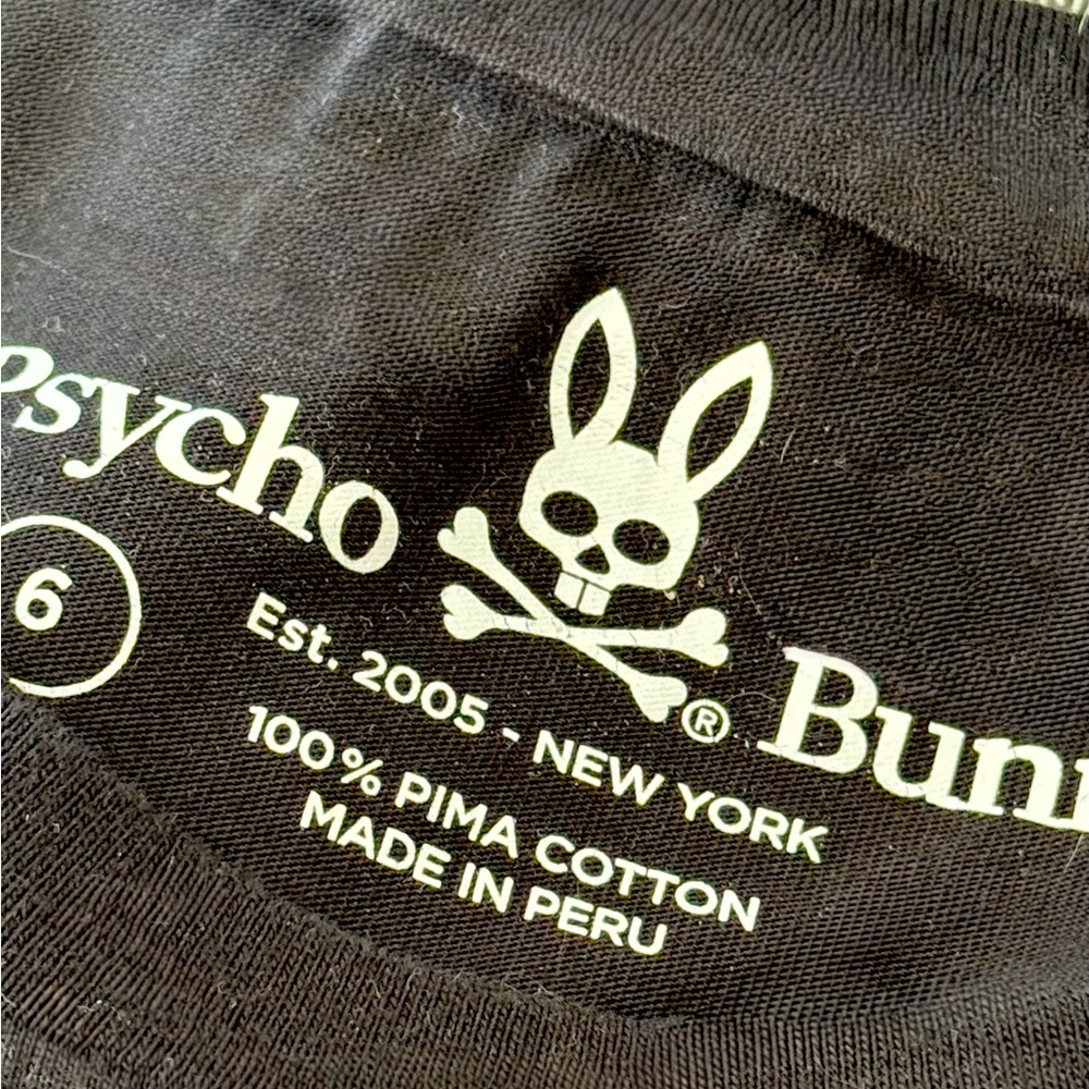 Psycho Bunny Black Cotton Tee